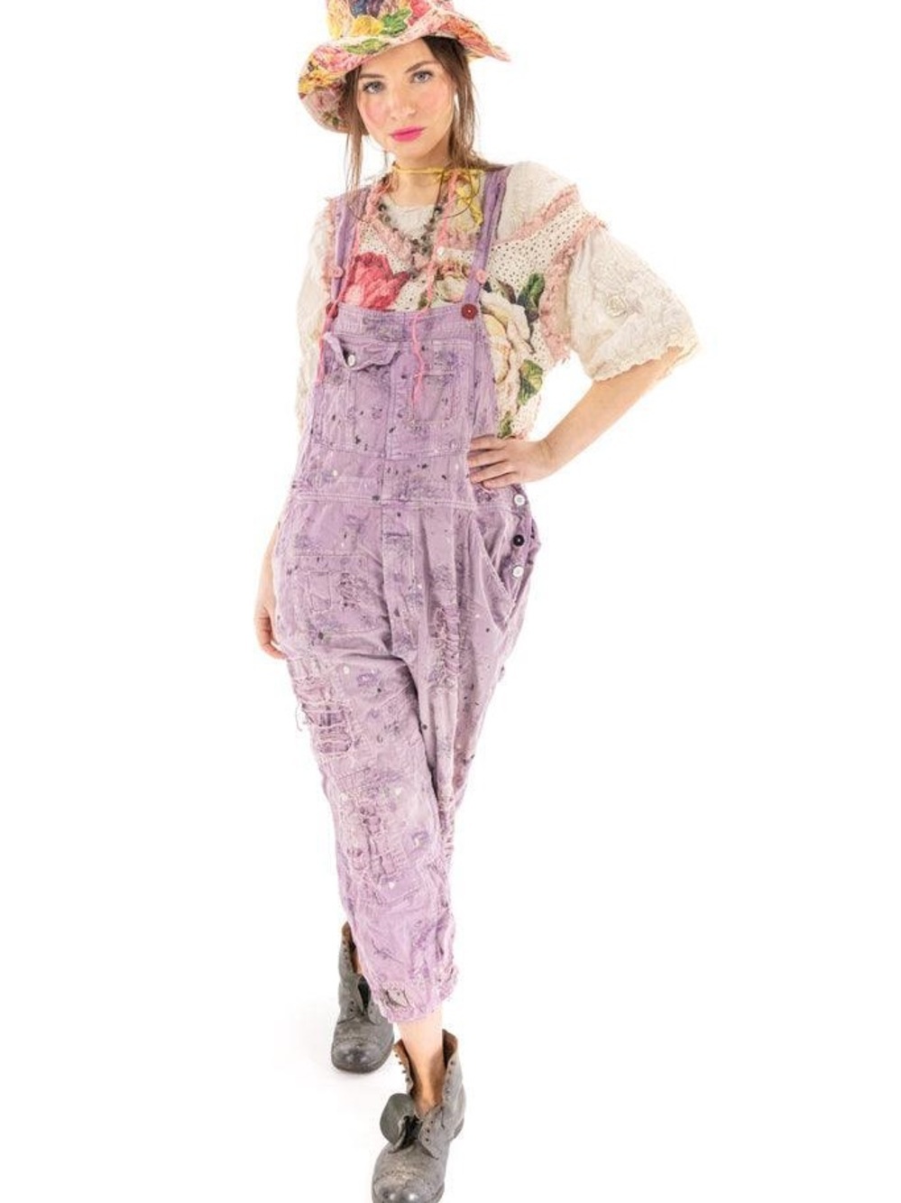 Magnolia Pearl "Love" Overalls One Size Sold Out Online